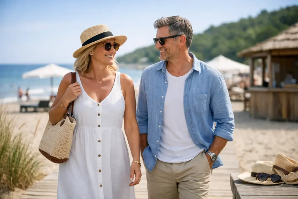 Eksempel på komplet sommerlook til voksne