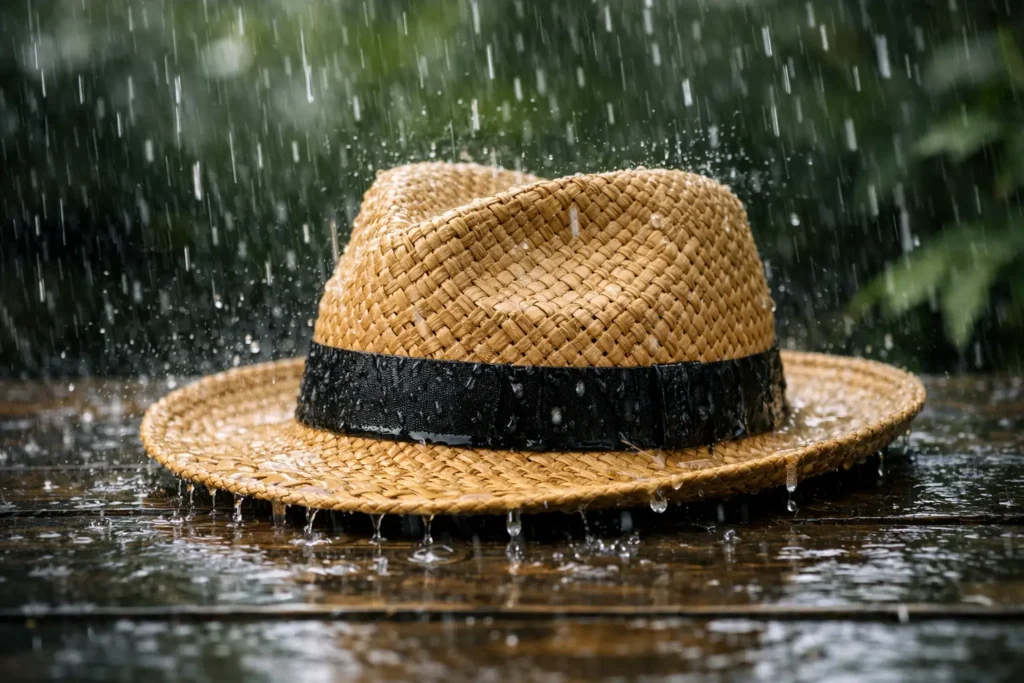 Kan en stråhat tåle regn? Det korte svar