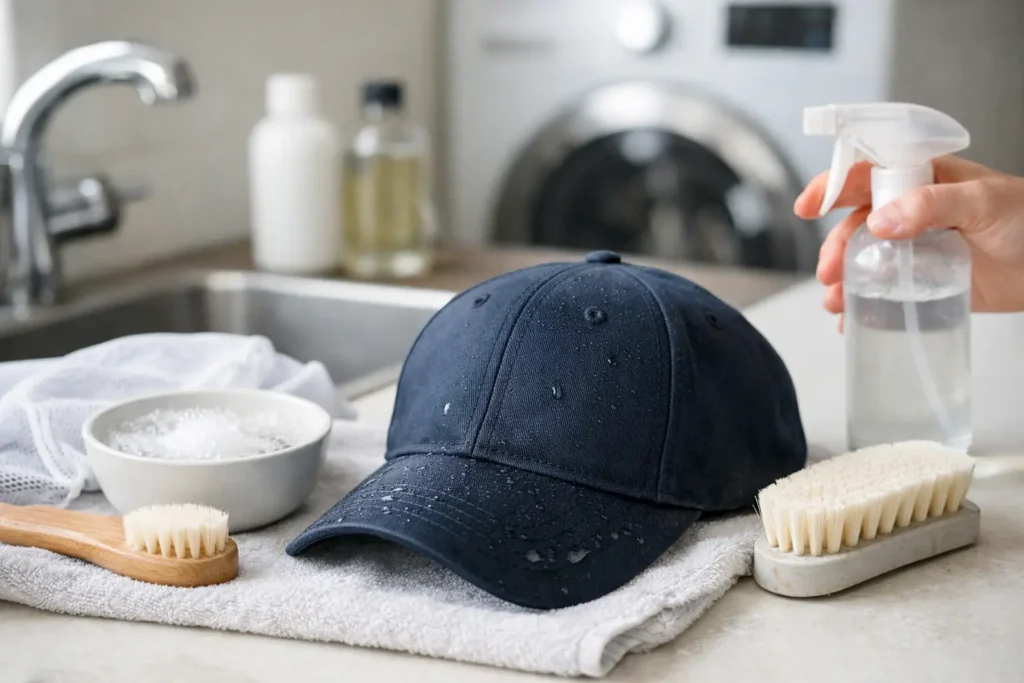 Sådan rengør du baseball cap korrekt