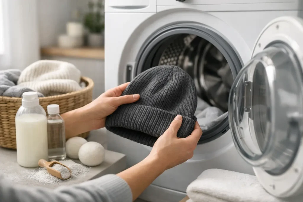 Sådan vasker du en beanie rigtigt