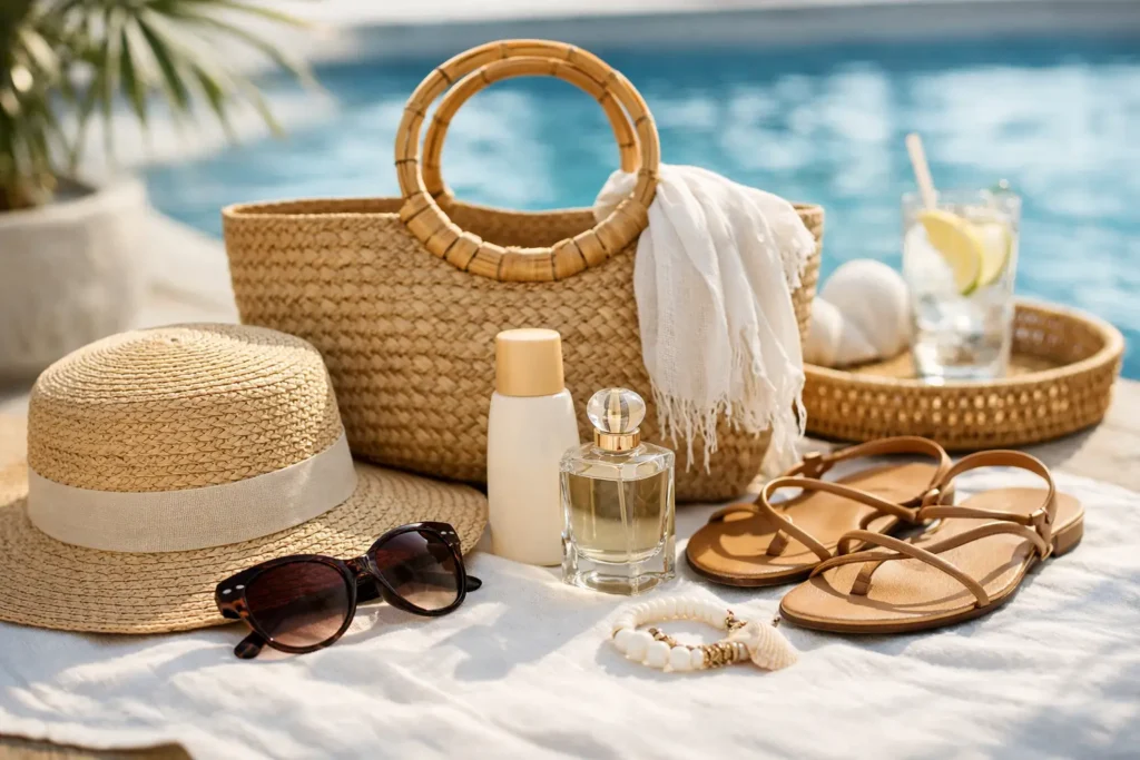 Sommer accessories til kvinder, der holder