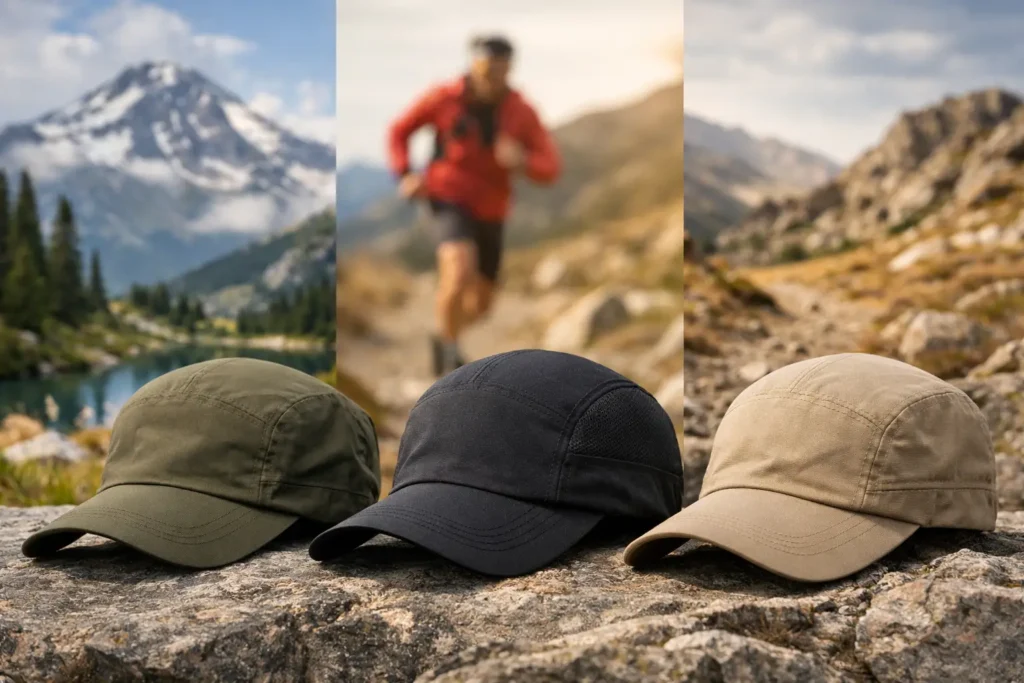 Outdoor kasketter til vejr, tempo og terræn