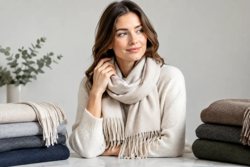 Cashmere tørklæde eller uld - hvad vælger du?